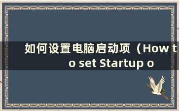 如何设置电脑启动项（How to set Startup options for Computers）